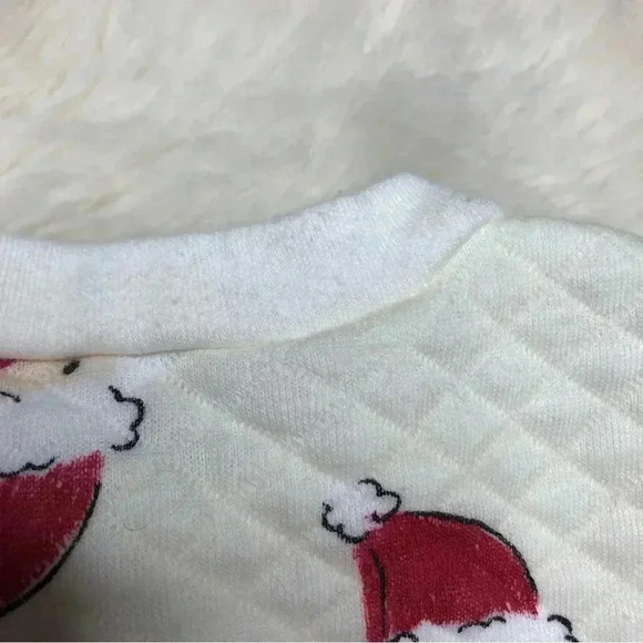 Chick Pea Footed Onesie Christmas Santa Pajamas Zippered White & Red  3-6 Months - Picture 16 of 16